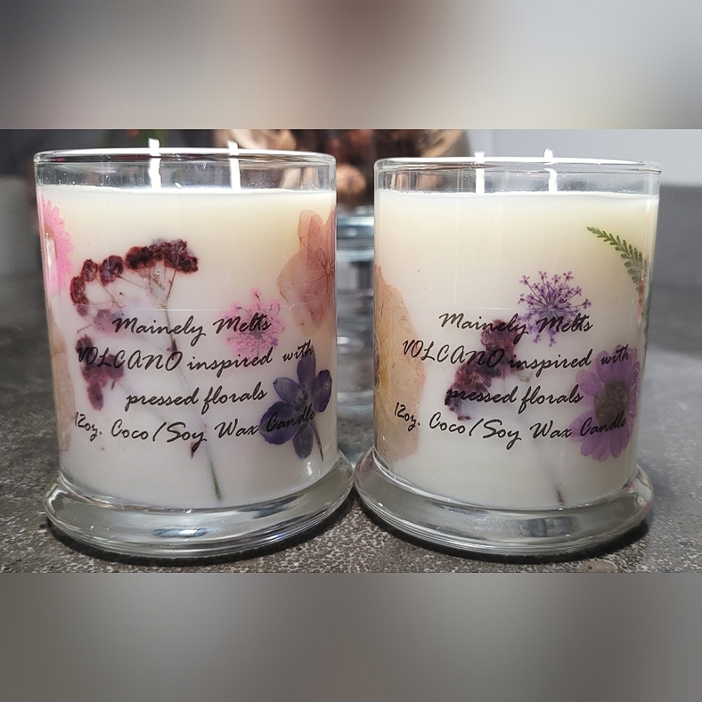 Mainely Melts Pressed Floral Candle